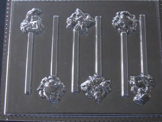 269sp Ocean Princess Friends Chocolate or Hard Candy Lollipop Mold